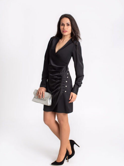 Luxusné minišaty IMPERIAL - farba čierna