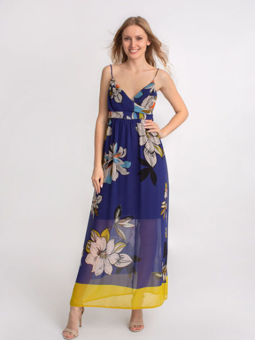 Dámske šaty dlhé na ramienka kvetované RINASCIMENTO