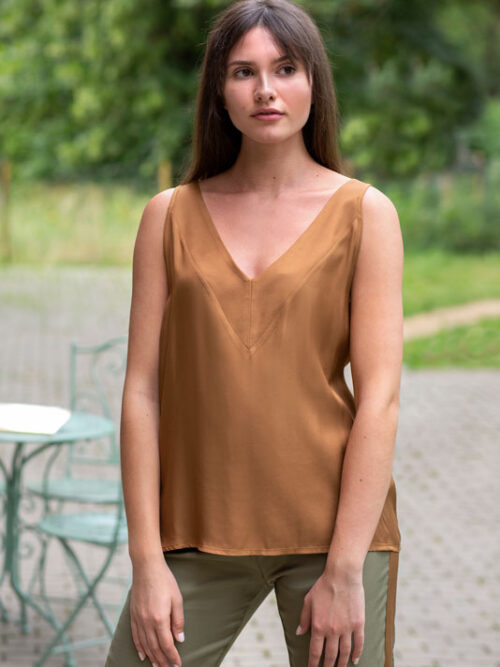 Dámsky top ležérny RINASCIMENTO - farba hnedá