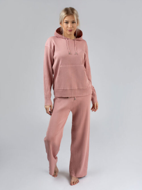 Dámsky úpletový komplet s kapucňou