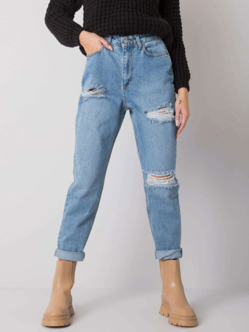 Dámske rifle s dierami modré