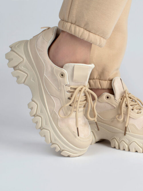 Dámske béžové sneakersy