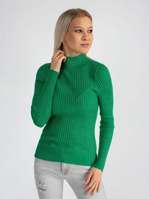 Zelený svetrík s lurexom